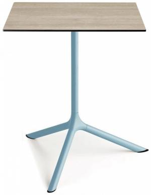 Стол ламинированный обеденный Tripe Maxi голубой, состаренный дуб тортора 700х700х740 мм