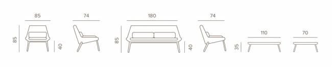 Комплект плетеной мебели Como белый, натуральный, шампанское Комплект плетеной мебели Como белый, натуральный, шампанское