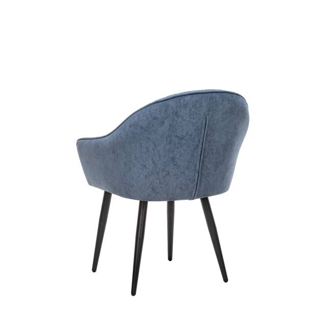 Стул с подлокотниками Leset Вайд, каркас Черный, велюр Синий Синий Черный