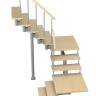 Модульная лестница Комфорт 180 2880-3040, Серый, Сосна, Крашеная, Без Ступений