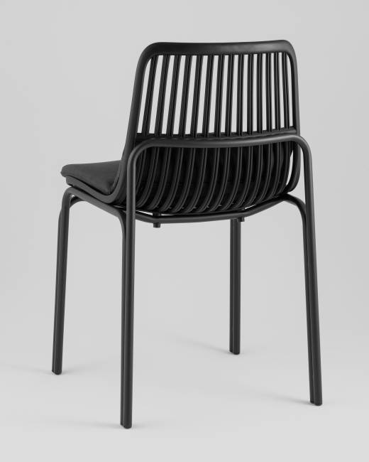 Стул Louran с подушкой чёрный 2 шт.