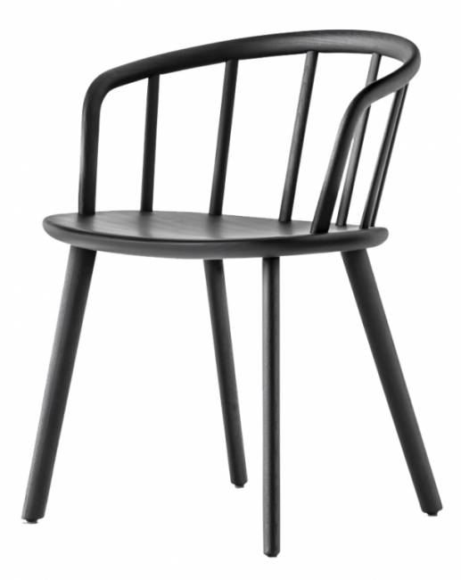 Кресло деревянное Nym черный ясень 550х515х730 мм