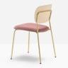 Стул с обивкой Jazz античная латунь, беленый ясень, розовый 485х515х785 мм