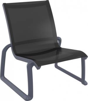 Стул пластиковый Pacific Lounge темно-серый, черный 760х800х850 мм