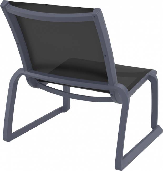 Стул пластиковый Pacific Lounge темно-серый, черный 760х800х850 мм