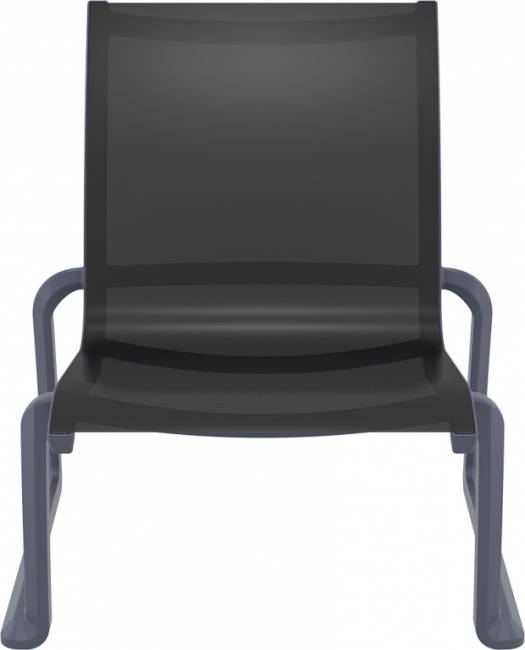 Стул пластиковый Pacific Lounge темно-серый, черный 760х800х850 мм
