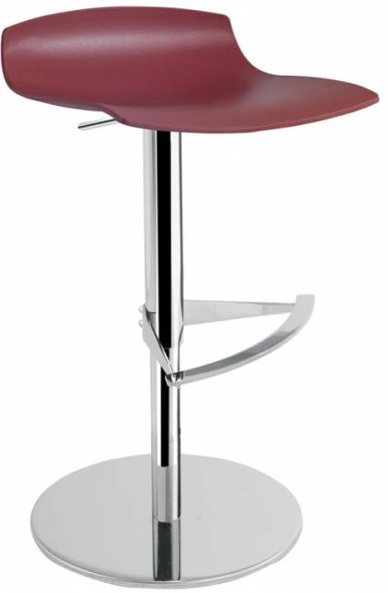 Табурет пластиковый барный X-Treme B Pro полированный, хромированный, кирпично-красный 480х480х750-870 мм