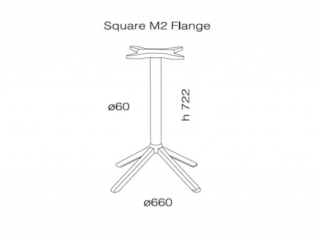 Подстолье металлическое складное Time 305 Ø660x722 мм