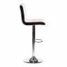 Стул барный BARBER (mod. KY711D) / 1 шт. в упаковке металл/экокожа, 43*50*92-103 см, белый/черный/хром белый, черный металл/экокожа