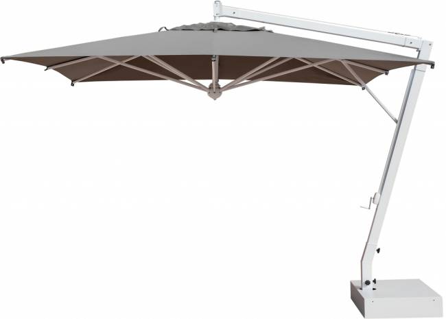 Зонт профессиональный 3х4 м Pompei Braccio белый, серо-коричневый 3000х4000 мм Зонт профессиональный 3х4 м Pompei Braccio белый, серо-коричневый 3000х4000 мм