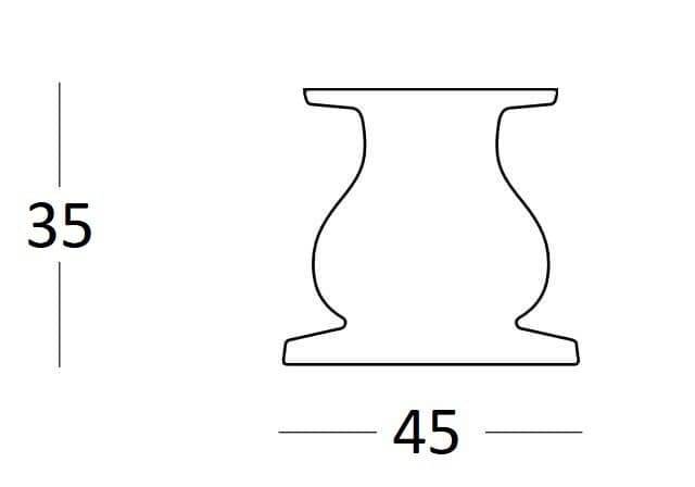 Столик кофейный пластиковый Ottocento Mini L Special арабескато Ø450х350 мм