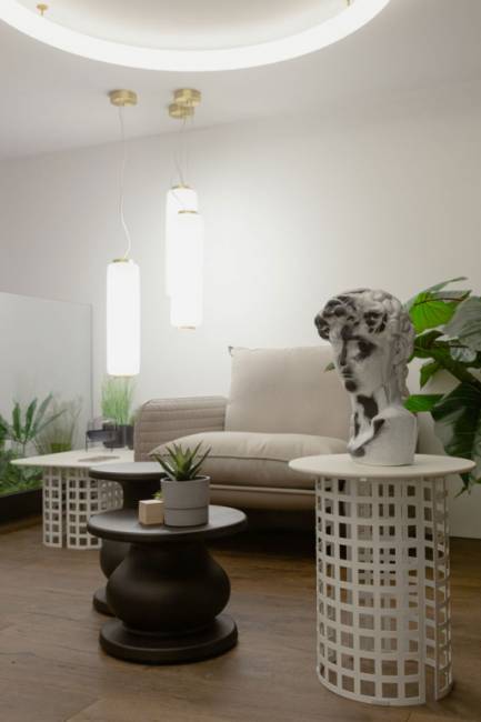 Столик кофейный пластиковый Ottocento Mini L Special арабескато Ø450х350 мм