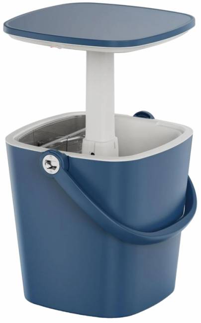 Стол пластиковый мини-бар Pop Up Cool Bar синий, белый 350х340х370/580 мм