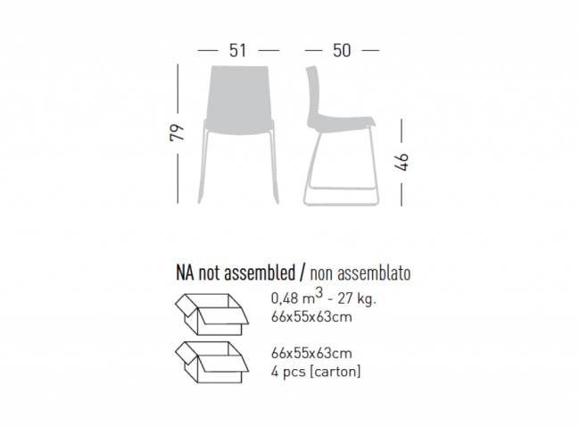 Стул на металлокаркасе с обивкой Kanvas ST Front 430х500х790 мм Стул на металлокаркасе с обивкой Kanvas ST Front 430х500х790 мм