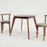 Стол Arki К 90 орех со стульями Франк ПМ орех/гусиная лапка