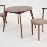 Стол Arki К 90 орех со стульями Франк ПМ орех/гусиная лапка