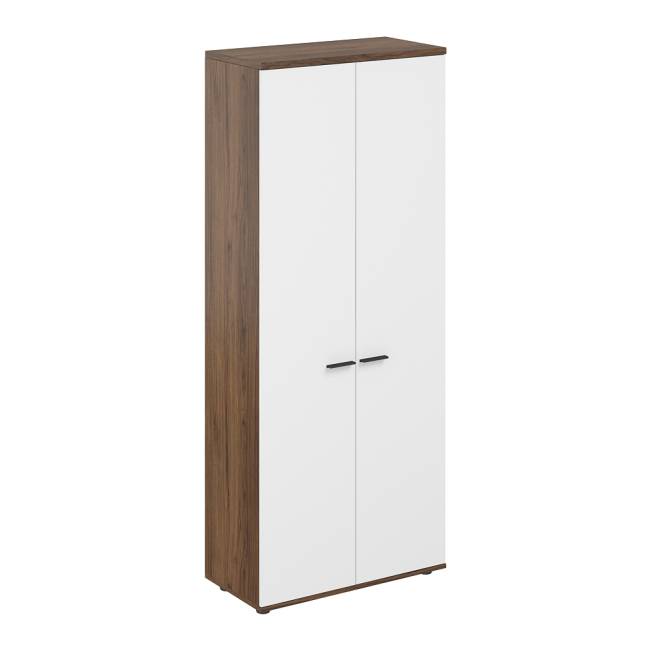 SG.824.DM.WH / Гардероб 800х400х1955, з.ст ЛДСП 16 мм / корпус: дуб модена; фасады: белый