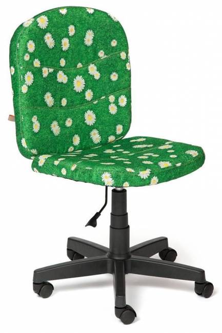 Кресло компьютерное TetChair «Степ» (Step) (Ткань «Ромашки на зелёном»)