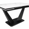 Керамический стол Кели 140(200)х80х76 белый / черный
