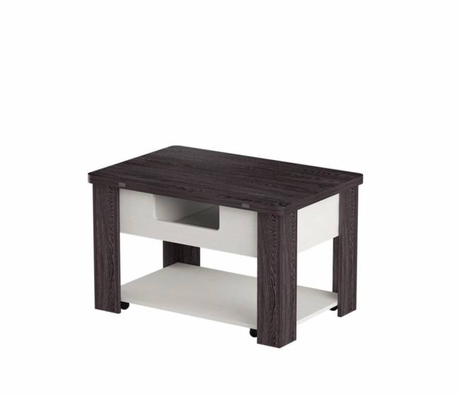 Стол-трансформер "Стэп 4" из ЛДСП 90x60x52 Бодега белый