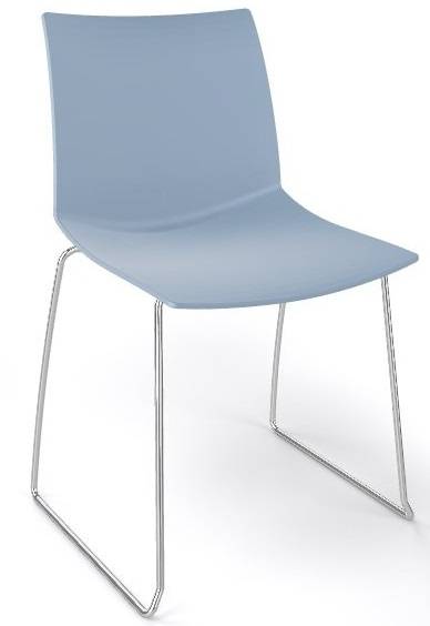 Стул пластиковый Kanvas S бледно-синий 500х500х790 мм