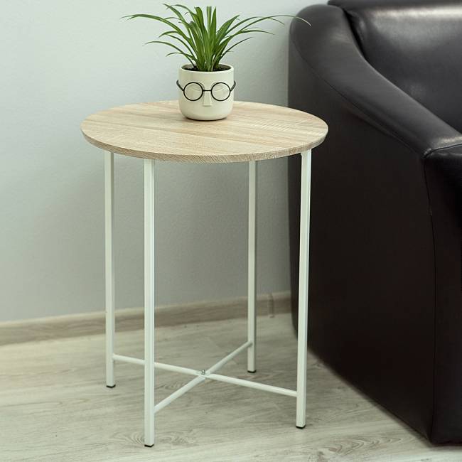 Стол журнальный BeautyStyle 16 дуб сонома/белый