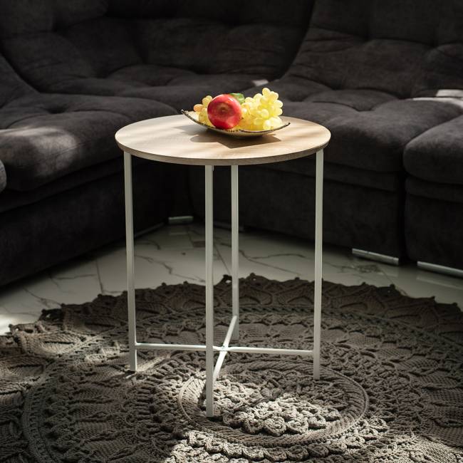 Стол журнальный BeautyStyle 16 дуб сонома/белый