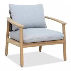 Лаунж-кресло деревянное с подушками Freeport песочный, угольный, серый 818х771х740 мм