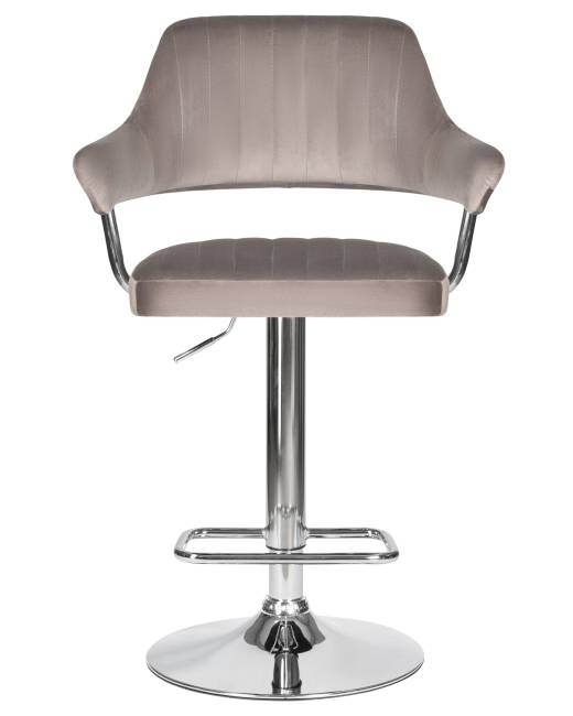 Стул барный DOBRIN CHARLY, серый велюр (MJ9-75)