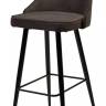 Барный стул NEPAL-BAR ГРАФИТ #14, велюр/ черный каркас (H=78cm) М-City