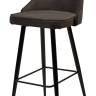 Барный стул NEPAL-BAR ГРАФИТ #14, велюр/ черный каркас (H=78cm) М-City