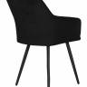Стул обеденный DOBRIN ROBY, ЭМАЛЬ ЧЕРНЫЙ МУАР велюр Catania Black