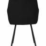 Стул обеденный DOBRIN ROBY, ЭМАЛЬ ЧЕРНЫЙ МУАР велюр Catania Black