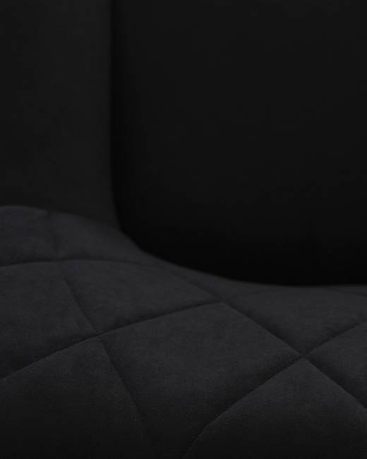 Стул обеденный DOBRIN ROBY, ЭМАЛЬ ЧЕРНЫЙ МУАР велюр Catania Black