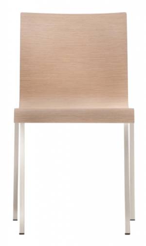 Стул деревянный Kuadra XL сатинированный стальной, беленый дуб 490х520х800 мм