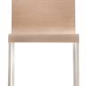 Стул деревянный Kuadra XL сатинированный стальной, беленый дуб 490х520х800 мм