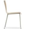 Стул деревянный Kuadra XL сатинированный стальной, беленый дуб 490х520х800 мм