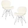Набор 2 шт Стул обеденный DOBRIN BUTTERFLY CHROME, ножки хром, цвет кремовый