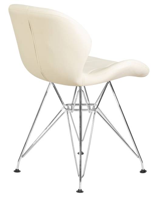 Набор 2 шт Стул обеденный DOBRIN BUTTERFLY CHROME, ножки хром, цвет кремовый