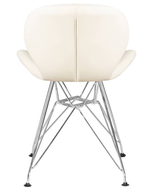 Набор 2 шт Стул обеденный DOBRIN BUTTERFLY CHROME, ножки хром, цвет кремовый