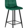 Набор 2 шт Стул полубарный DOBRIN OLIVIA, черные матовые ножки, зелёный велюр (108-64)