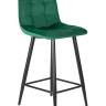 Набор 2 шт Стул полубарный DOBRIN OLIVIA, черные матовые ножки, зелёный велюр (108-64)