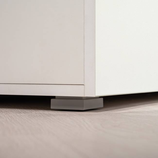 Два пенала и обувница Октава цвет белый шагрень/дуб крафт золотой