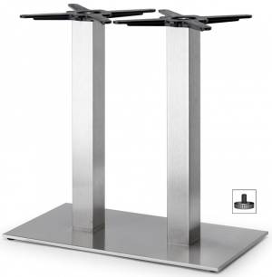 Подстолье двойное металлическое Tiffany сатинированный стальной 750х400х730 мм