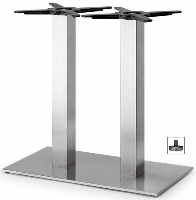 Подстолье двойное металлическое Tiffany сатинированный стальной 750х400х730 мм