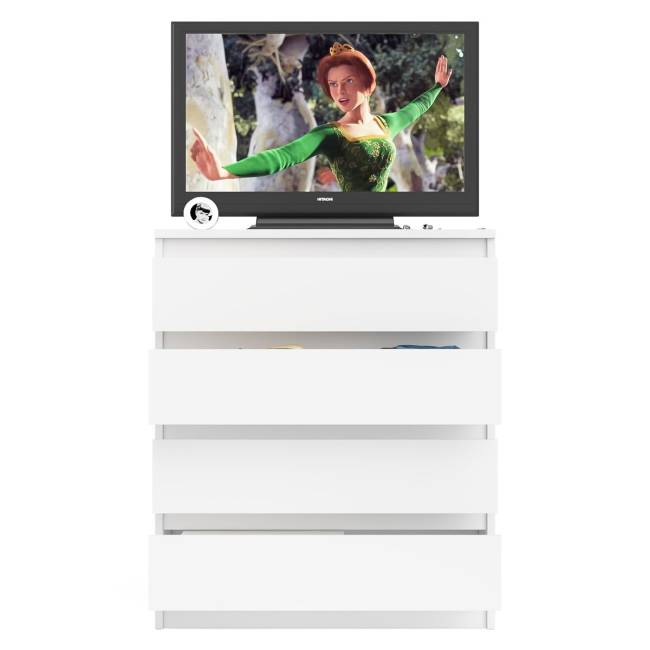 Комод четыре ящика Мори МК800.4 цвет белый