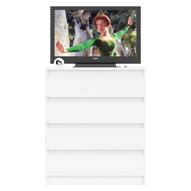 Комод четыре ящика Мори МК800.4 цвет белый