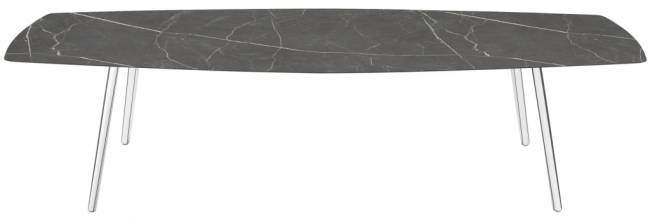 Стол ламинированный Squid алюминиевый, черный мрамор Сахара 2990х1290х730 мм