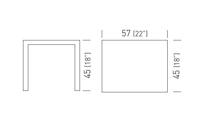 Cтолик кофейный металлический Link 570х450х450 мм Cтолик кофейный металлический Link 570х450х450 мм