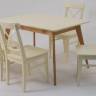 Стол Сканди 120 натур/слоновая кость со стульями Ингольф слоновая кость Стол Сканди 120 натур/слоновая кость со стульями Ингольф слоновая кость